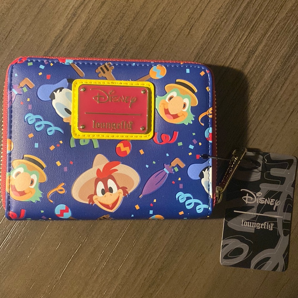 NWT Loungefly Disney Tres Caballeros Zip Wallet